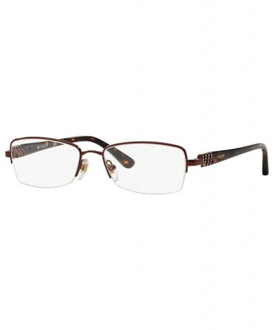 VO3813B Women's Rectangle Eyeglasses Brown $26.08 Womens