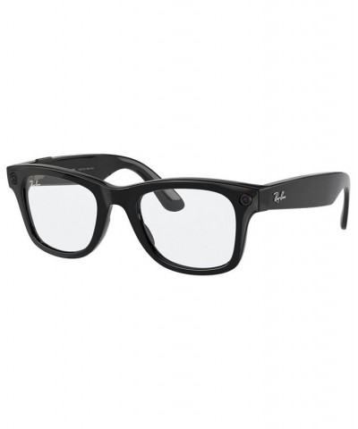 Stories Transitions Wayfarer 50 Unisex Smart Glasses Shiny Black $45.48 Unisex