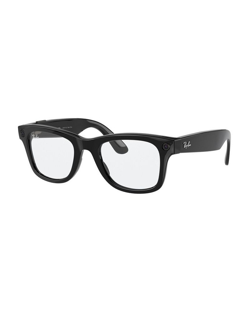 Stories Transitions Wayfarer 50 Unisex Smart Glasses Shiny Black $45.48 Unisex