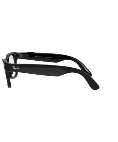 Stories Transitions Wayfarer 50 Unisex Smart Glasses Shiny Black $45.48 Unisex