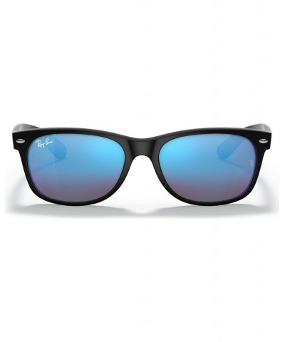 Sunglasses RB2132 NEW WAYFARER FLASH BLACK MATTE/BLUE MIRROR $47.52 Unisex