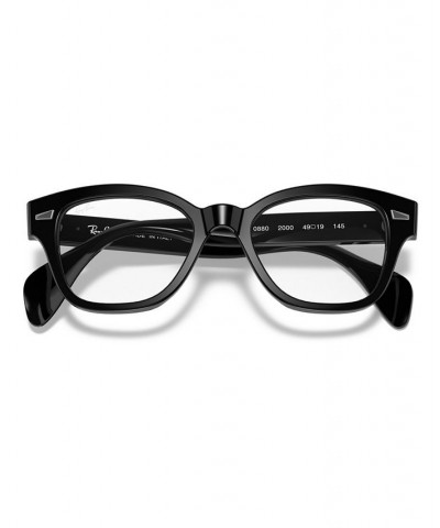 RX0880 Unisex Square Eyeglasses Shiny Black $38.20 Unisex