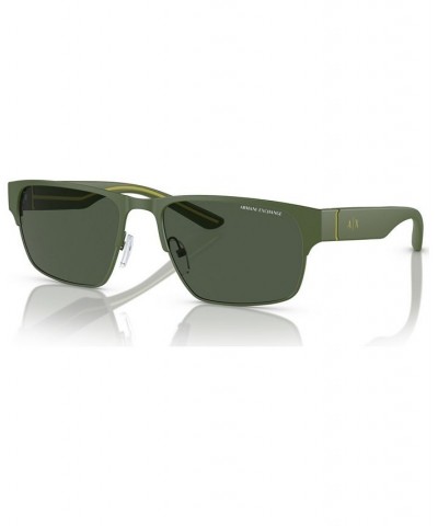 Men's Polarized Sunglasses AX2046S Matte Olive $19.20 Mens