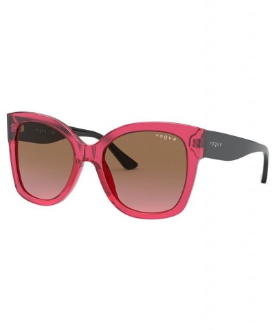 Sunglasses VO5338S 54 TRANSPARENT CHERRY/VIOLET GRADIENT BROWN $6.31 Unisex