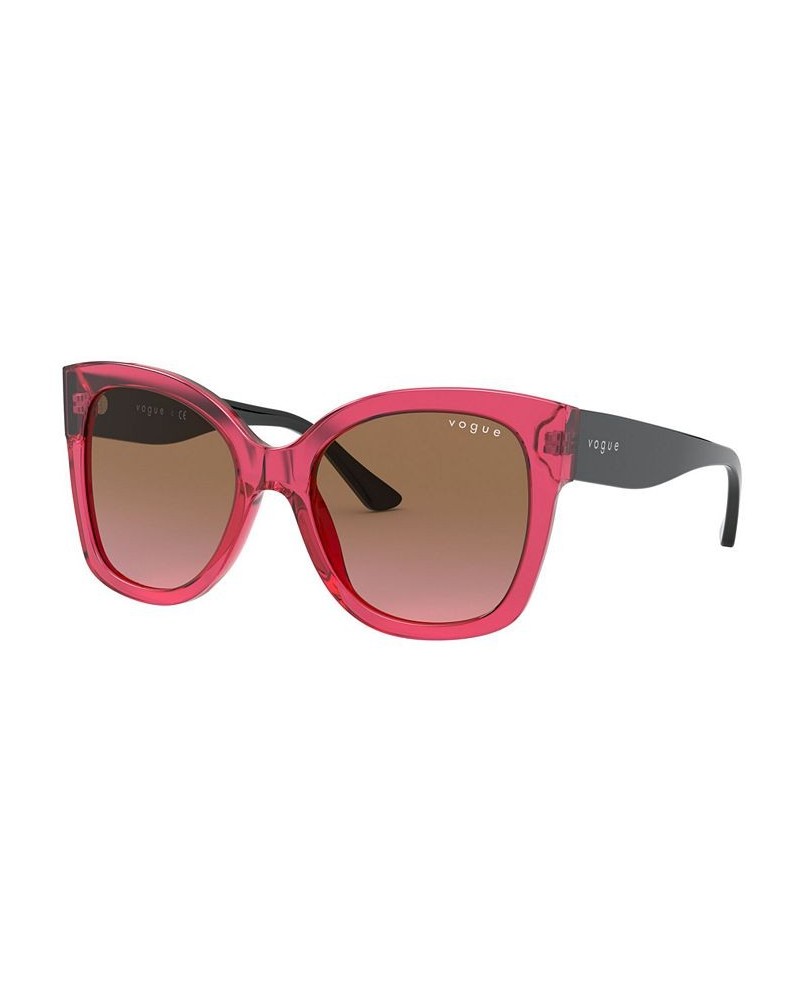 Sunglasses VO5338S 54 TRANSPARENT CHERRY/VIOLET GRADIENT BROWN $6.31 Unisex