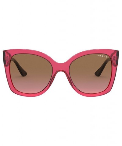 Sunglasses VO5338S 54 TRANSPARENT CHERRY/VIOLET GRADIENT BROWN $6.31 Unisex