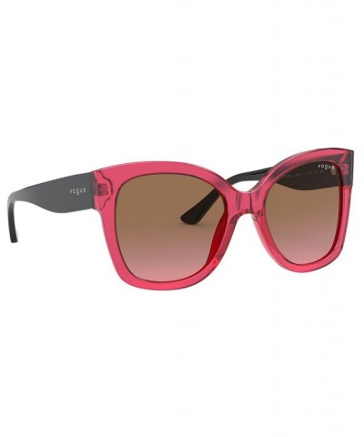 Sunglasses VO5338S 54 TRANSPARENT CHERRY/VIOLET GRADIENT BROWN $6.31 Unisex