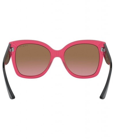 Sunglasses VO5338S 54 TRANSPARENT CHERRY/VIOLET GRADIENT BROWN $6.31 Unisex