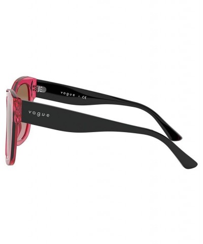 Sunglasses VO5338S 54 TRANSPARENT CHERRY/VIOLET GRADIENT BROWN $6.31 Unisex