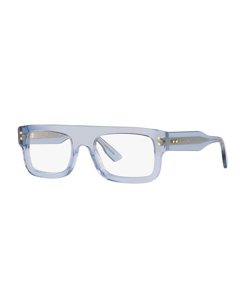 Men's Rectangle Eyeglasses GC00183052-X Blue $116.15 Mens