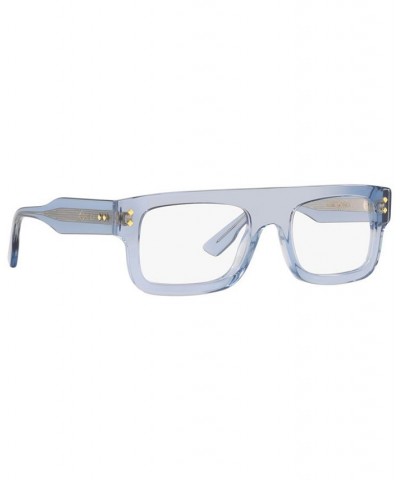 Men's Rectangle Eyeglasses GC00183052-X Blue $116.15 Mens