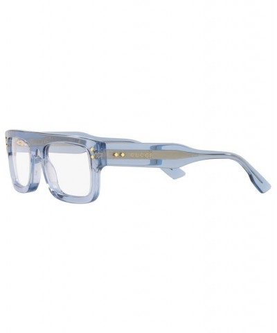 Men's Rectangle Eyeglasses GC00183052-X Blue $116.15 Mens