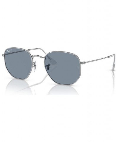 Unisex Polarized Sunglasses Hexagonal RB3548N Silver-Tone $44.73 Unisex