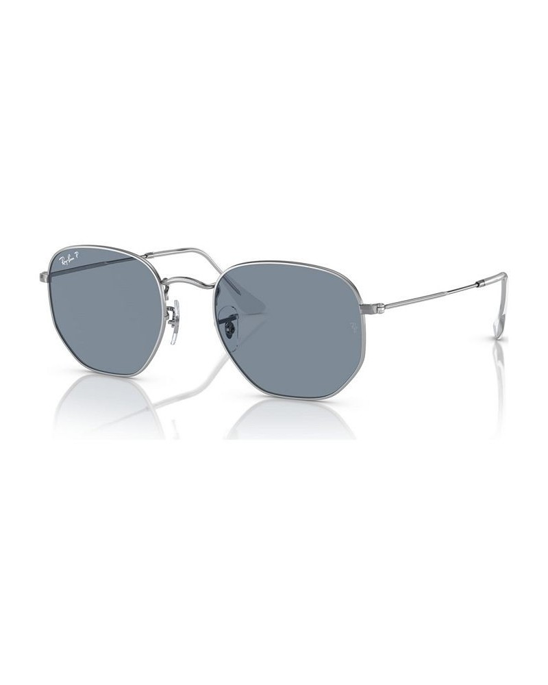 Unisex Polarized Sunglasses Hexagonal RB3548N Silver-Tone $44.73 Unisex