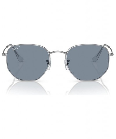 Unisex Polarized Sunglasses Hexagonal RB3548N Silver-Tone $44.73 Unisex