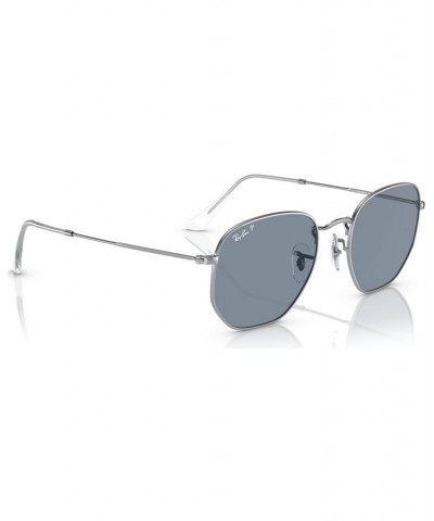 Unisex Polarized Sunglasses Hexagonal RB3548N Silver-Tone $44.73 Unisex