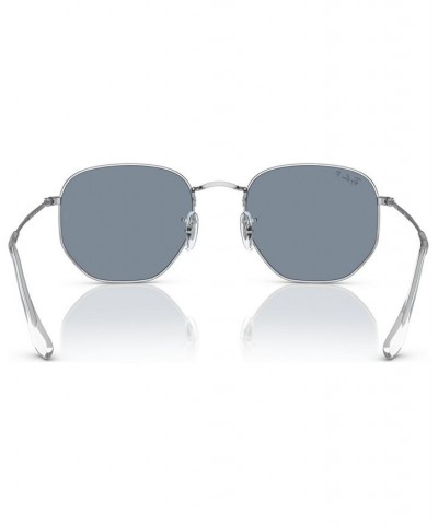 Unisex Polarized Sunglasses Hexagonal RB3548N Silver-Tone $44.73 Unisex