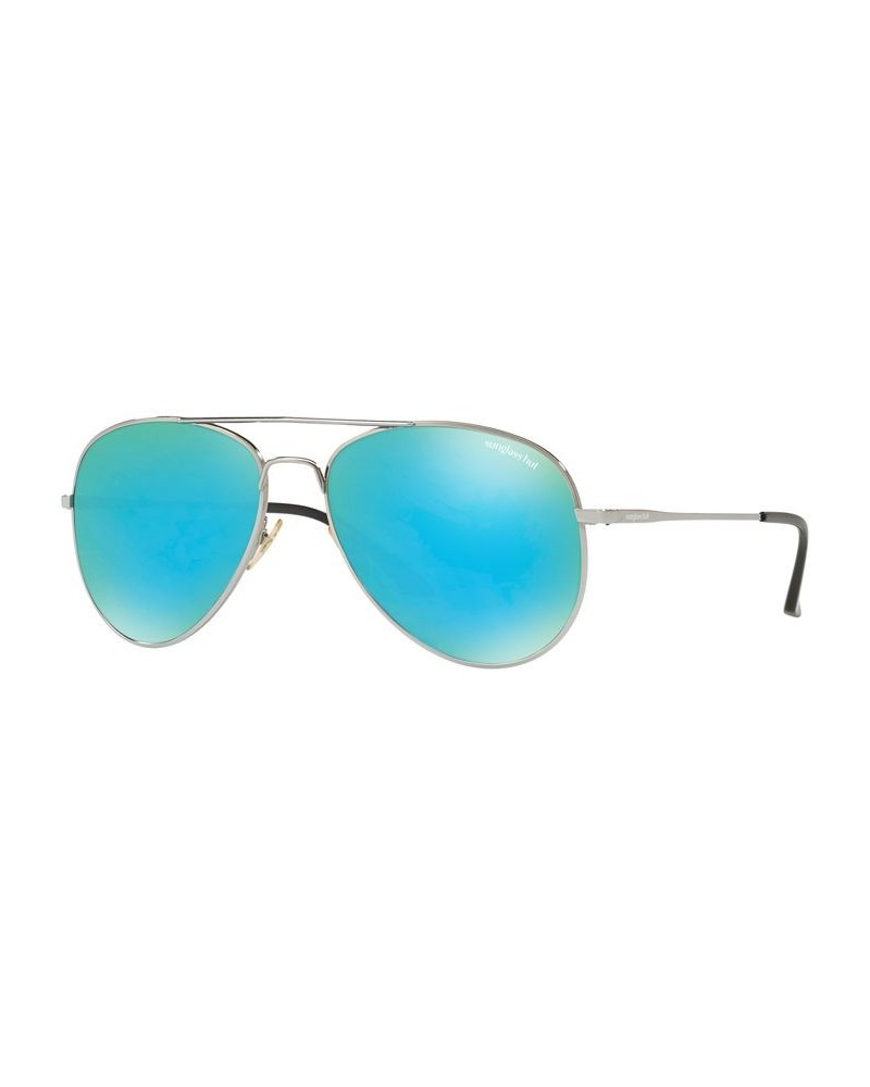 Sunglasses HU1001 59 GUNMETAL/GREEN MIRROR $14.85 Unisex