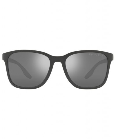 Men's Polarized Sunglasses PS 02WS 57 Gray Rubber $47.40 Mens