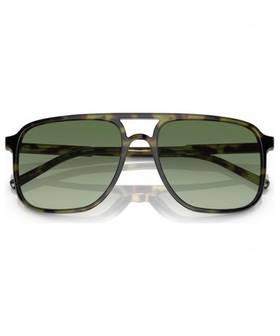 Men's Low Bridge Fit Sunglasses DG4423F58-Y Green Havana $46.40 Mens