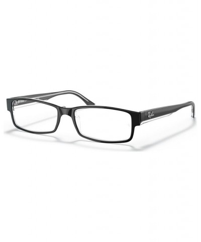 RX5114 Unisex Rectangle Eyeglasses Black $18.26 Unisex