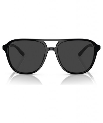 Men's Polarized Sunglasses BV7038 Black $100.47 Mens