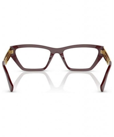 Women's Irregular Eyeglasses VE3327U53-X Bordeaux $59.43 Womens