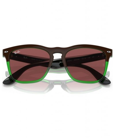 Unisex Sunglasses RB448754-X Dark Brown on Transparent Green $39.20 Unisex