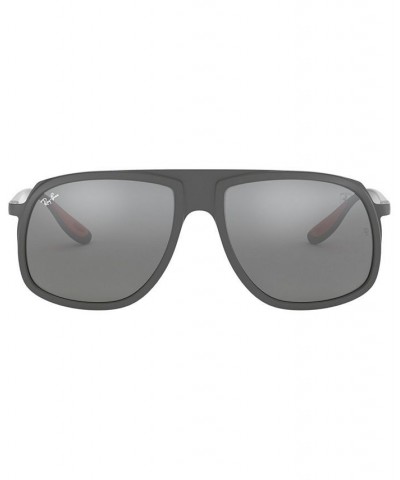 Men's Sunglasses RB4308M Scuderia Ferrari Collection 57 MATTE GREY/GREY MIRROR SILVER $44.71 Mens