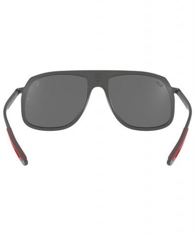 Men's Sunglasses RB4308M Scuderia Ferrari Collection 57 MATTE GREY/GREY MIRROR SILVER $44.71 Mens