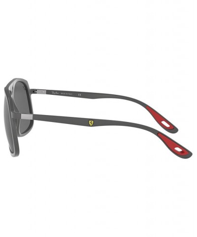 Men's Sunglasses RB4308M Scuderia Ferrari Collection 57 MATTE GREY/GREY MIRROR SILVER $44.71 Mens