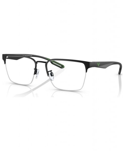 Men's Square Eyeglasses EA113756-O Matte Black $30.97 Mens