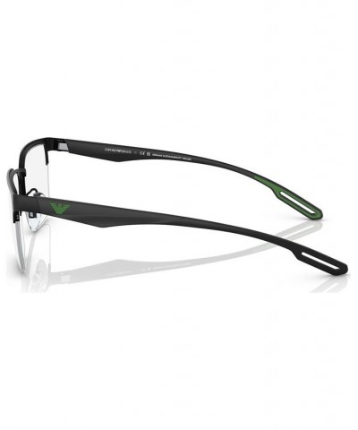 Men's Square Eyeglasses EA113756-O Matte Black $30.97 Mens