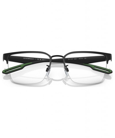 Men's Square Eyeglasses EA113756-O Matte Black $30.97 Mens