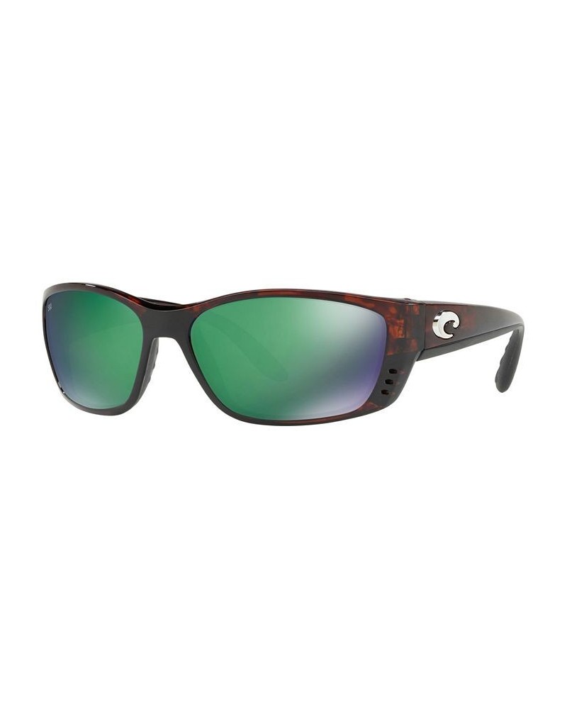 Polarized Sunglasses FISCH 64P TORTOISE BROWN/GREEN MIR POL $30.03 Unisex