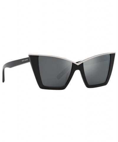 Women's SL 570 Sunglasses YS00043554-X 54 Black/Silver $66.50 Womens