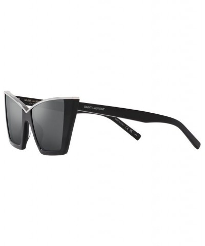 Women's SL 570 Sunglasses YS00043554-X 54 Black/Silver $66.50 Womens