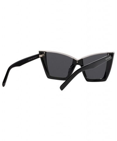 Women's SL 570 Sunglasses YS00043554-X 54 Black/Silver $66.50 Womens