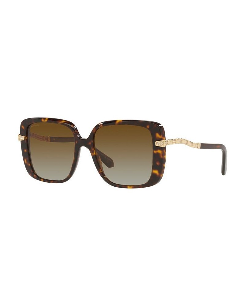 Women's Polarized Sunglasses BV8237B 55 Tortoise $156.31 Womens