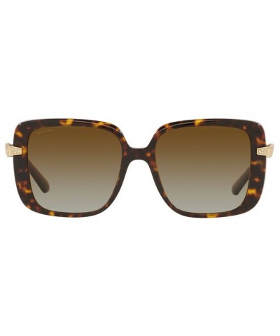 Women's Polarized Sunglasses BV8237B 55 Tortoise $156.31 Womens