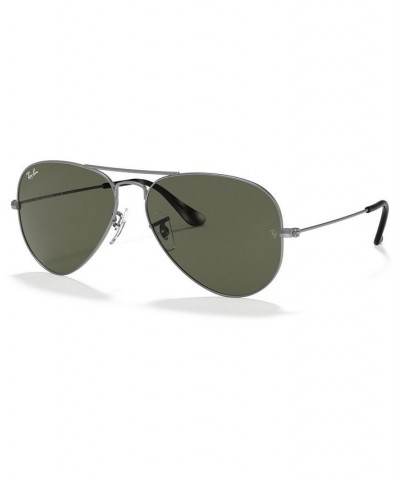 Unisex Sunglasses AVIATOR LARGE METAL RB3025 SAND TRASPARENT GREEN/GREEN $42.38 Unisex