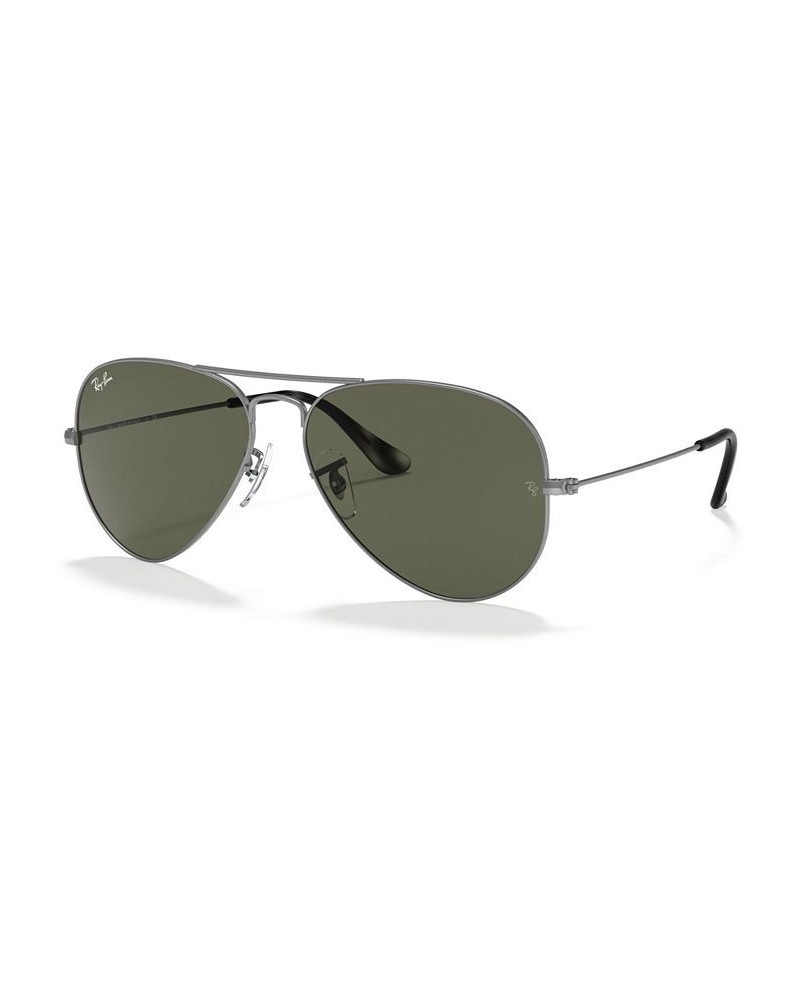 Unisex Sunglasses AVIATOR LARGE METAL RB3025 SAND TRASPARENT GREEN/GREEN $42.38 Unisex