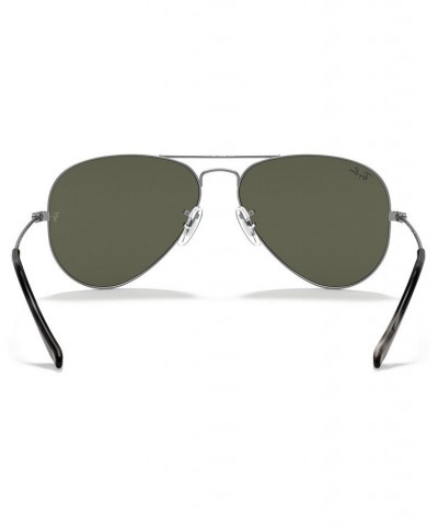 Unisex Sunglasses AVIATOR LARGE METAL RB3025 SAND TRASPARENT GREEN/GREEN $42.38 Unisex