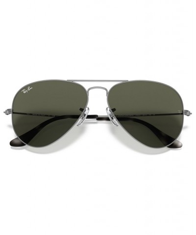 Unisex Sunglasses AVIATOR LARGE METAL RB3025 SAND TRASPARENT GREEN/GREEN $42.38 Unisex