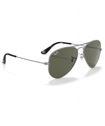 Unisex Sunglasses AVIATOR LARGE METAL RB3025 SAND TRASPARENT GREEN/GREEN $42.38 Unisex