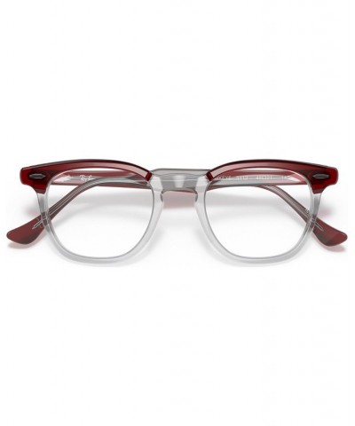 RB5398 HAWKEYE Unisex Square Eyeglasses Bordeaux on Transparent $21.48 Unisex