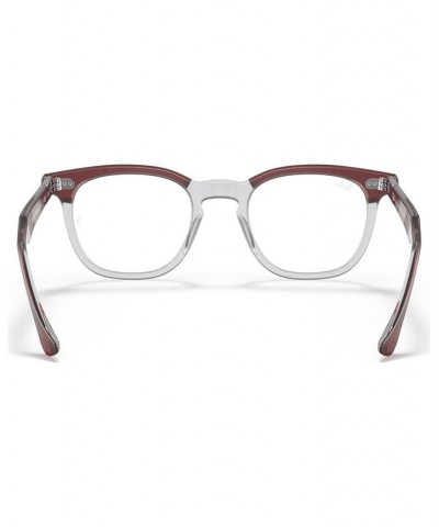 RB5398 HAWKEYE Unisex Square Eyeglasses Bordeaux on Transparent $21.48 Unisex