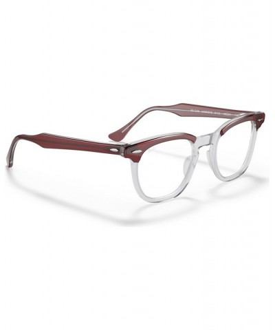 RB5398 HAWKEYE Unisex Square Eyeglasses Bordeaux on Transparent $21.48 Unisex