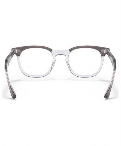 RB5398 HAWKEYE Unisex Square Eyeglasses Bordeaux on Transparent $21.48 Unisex