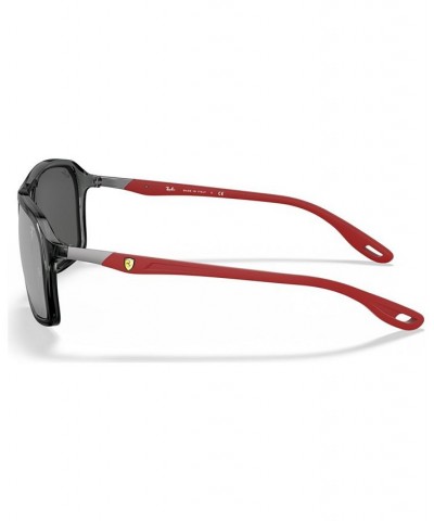 Men's Sunglasses RB4329M Scuderia Ferrari Collection 57 TRASPARENT GREY/GREY MIRROR SILVER $58.80 Mens